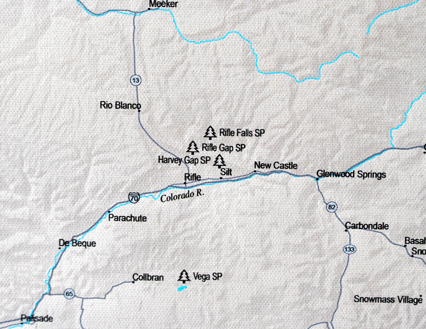 Colorado National and State Parks - Push Pin Map