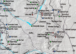 Colorado Off Road Trails - Push Pin Map