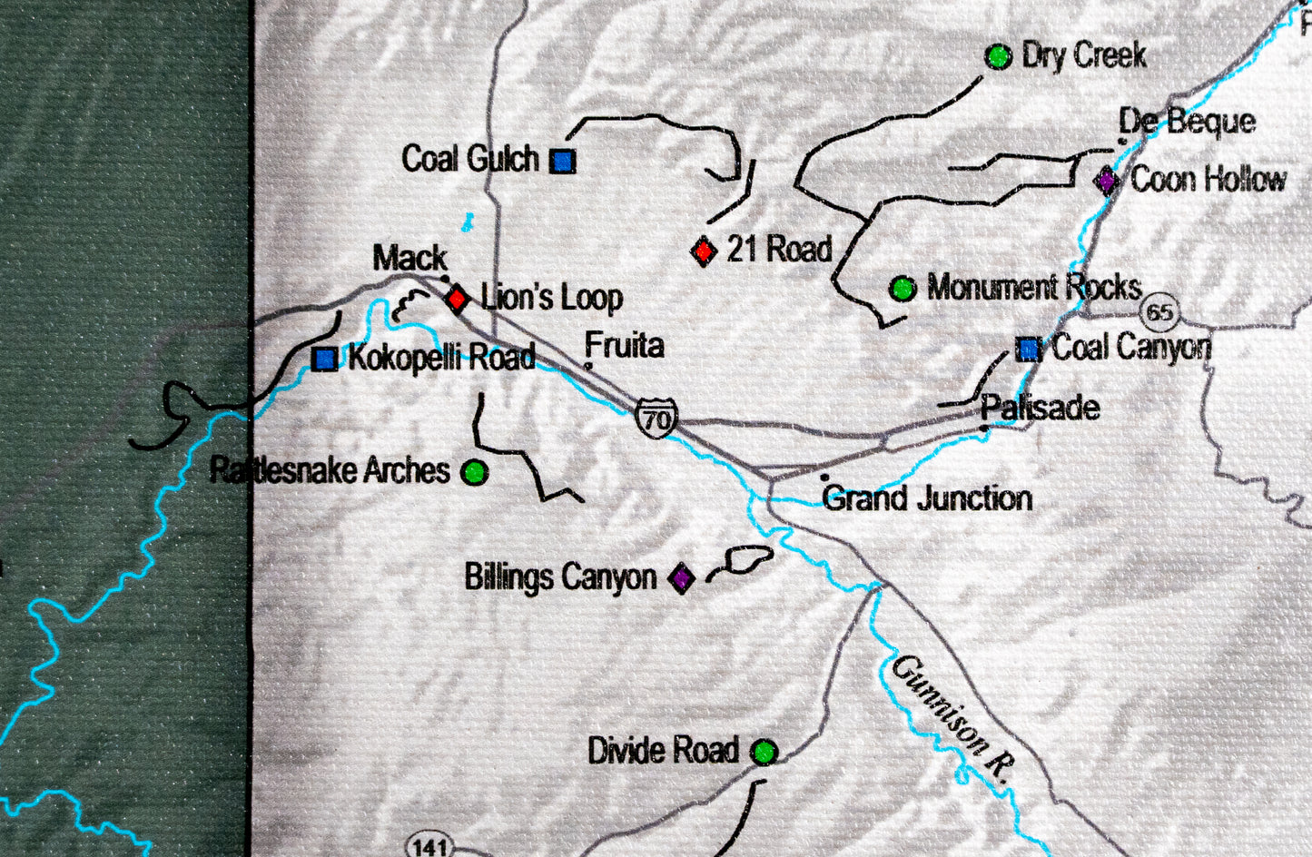 Colorado Off Road Trails - Push Pin Map