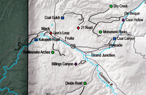 Colorado Off Road Trails - Push Pin Map