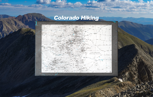 Colorado Hiking Trails - Push Pin Map