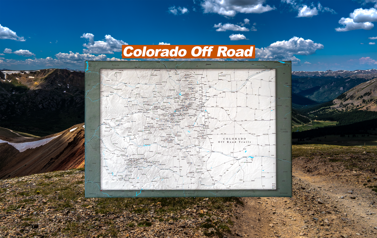Colorado Off Road Trails - Push Pin Map