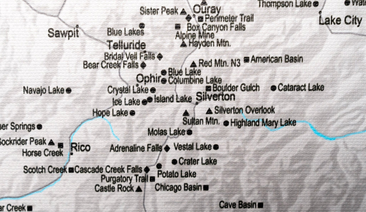 Colorado Hiking Trails - Push Pin Map - Pin Trail Maps