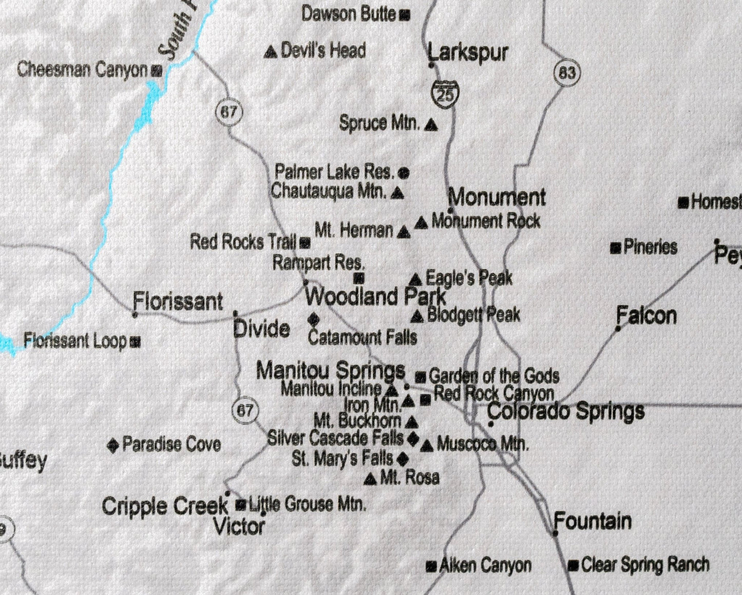 Colorado Hiking Trails - Push Pin Map - Pin Trail Maps
