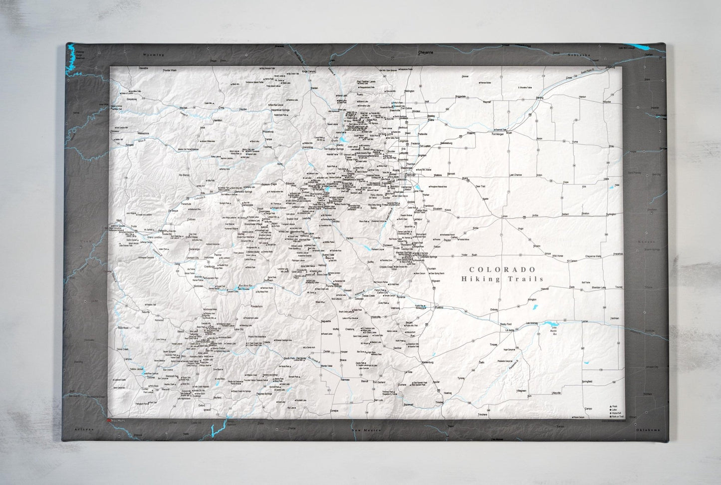 Colorado Hiking Trails - Push Pin Map - Pin Trail Maps