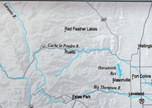 Colorado Rivers - Push Pin Map - Pin Trail Maps