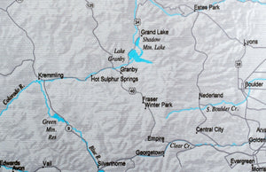 Colorado Rivers - Push Pin Map - Pin Trail Maps