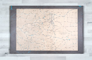 Colorado Rivers - Push Pin Map - Pin Trail Maps