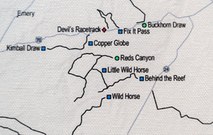 Utah Off Road Trails - Push Pin Map