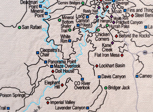 Utah Off Road Trails - Push Pin Map - Pin Trail Maps