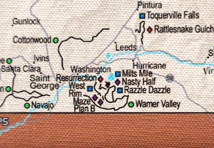 Utah Off Road Trails - Push Pin Map - Pin Trail Maps