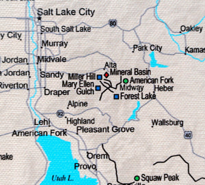 Utah Off Road Trails - Push Pin Map - Pin Trail Maps