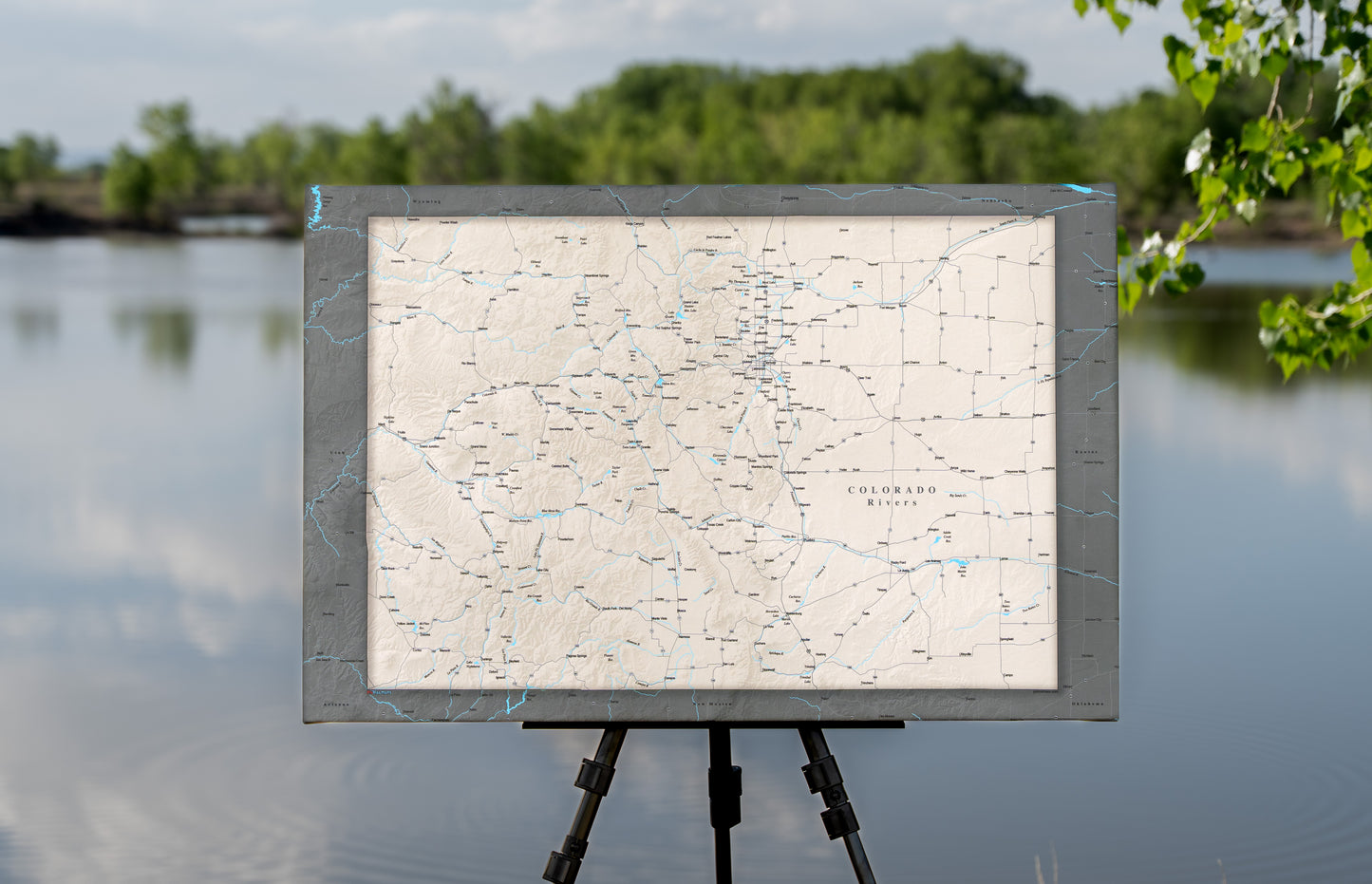 Colorado Rivers - Push Pin Map