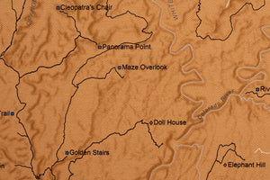 Moab Off Road Trails - Push Pin Map