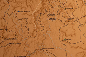 Moab Off Road Trails - Push Pin Map