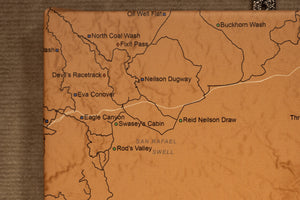 Moab Off Road Trails - Push Pin Map