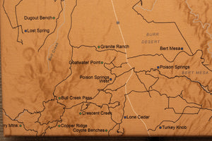 Moab Off Road Trails - Push Pin Map
