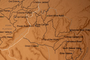 Moab Off Road Trails - Push Pin Map