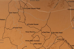 Moab Off Road Trails - Push Pin Map