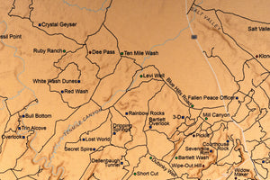 Moab Off Road Trails - Push Pin Map
