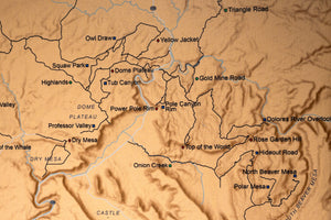 Moab Off Road Trails - Push Pin Map