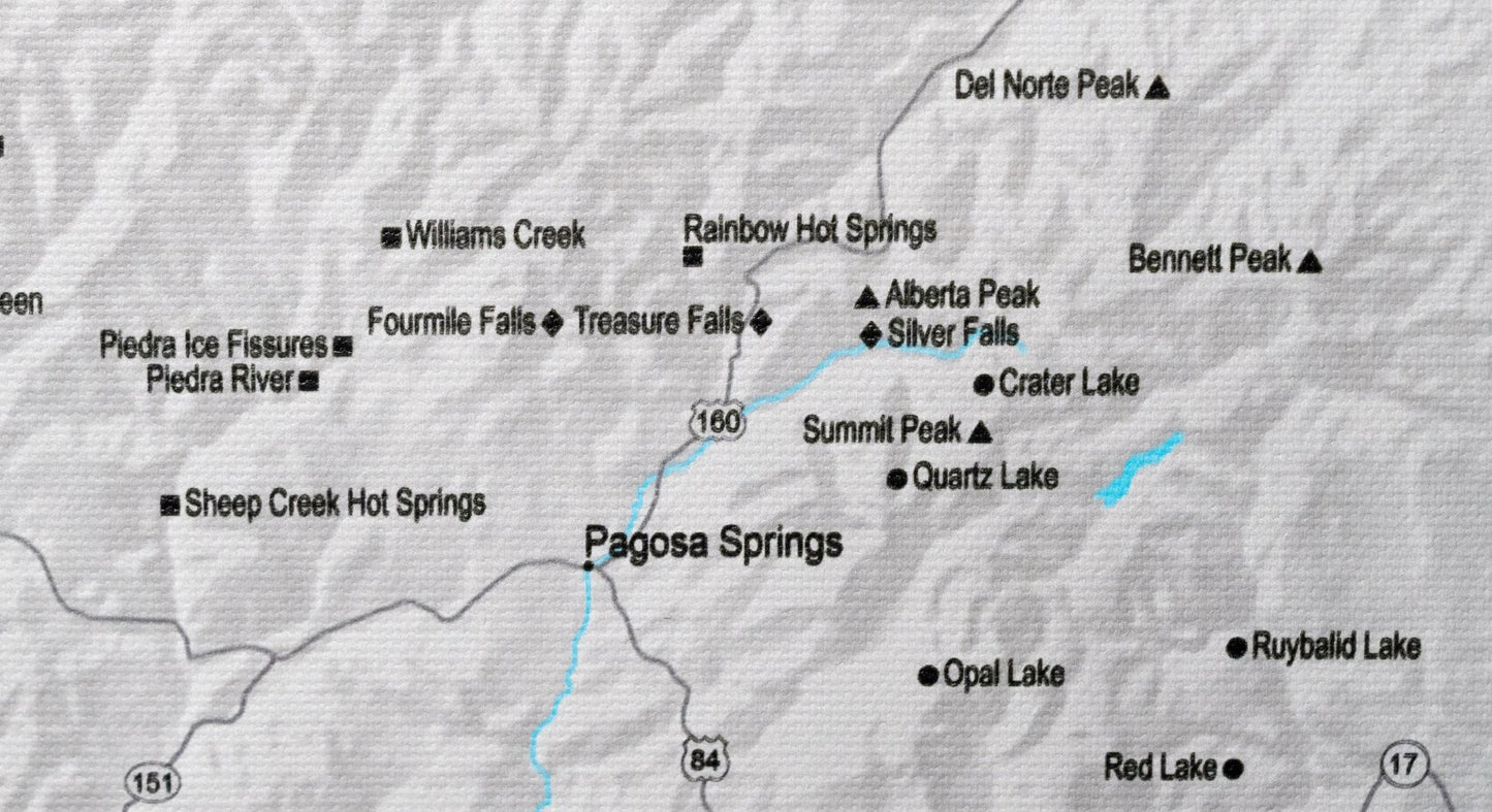 Colorado Hiking Trails - Push Pin Map - Pin Trail Maps