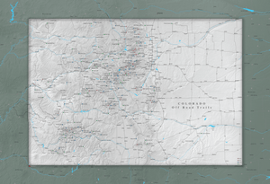 Colorado Off Road Trails - Push Pin Map - Pin Trail Maps