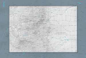Colorado Off Road Trails - Push Pin Map - Pin Trail Maps