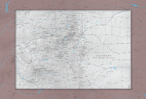 Colorado Off Road Trails - Push Pin Map - Pin Trail Maps