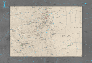 Colorado Off Road Trails - Push Pin Map - Pin Trail Maps