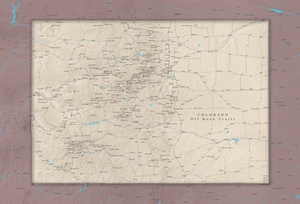 Colorado Off Road Trails - Push Pin Map - Pin Trail Maps