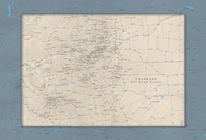 Colorado Off Road Trails - Push Pin Map - Pin Trail Maps