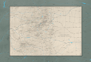 Colorado Off Road Trails - Push Pin Map - Pin Trail Maps