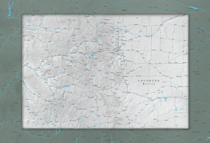 Colorado Rivers - Push Pin Map - Pin Trail Maps