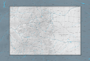 Colorado Rivers - Push Pin Map - Pin Trail Maps