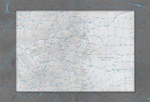 Colorado Rivers - Push Pin Map - Pin Trail Maps