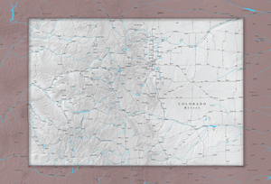 Colorado Rivers - Push Pin Map - Pin Trail Maps