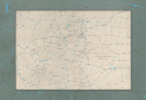 Colorado Rivers - Push Pin Map - Pin Trail Maps