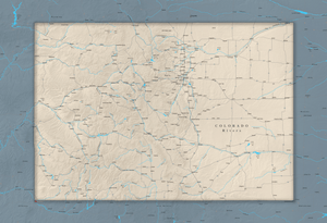 Colorado Rivers - Push Pin Map - Pin Trail Maps