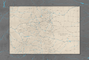 Colorado Rivers - Push Pin Map - Pin Trail Maps