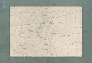Colorado Fourteeners - Push Pin Map - Pin Trail Maps