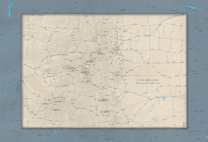 Colorado Fourteeners - Push Pin Map - Pin Trail Maps