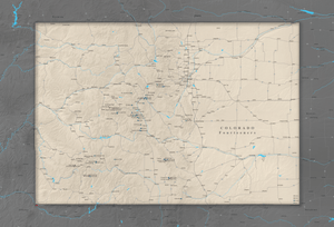 Colorado Fourteeners - Push Pin Map - Pin Trail Maps