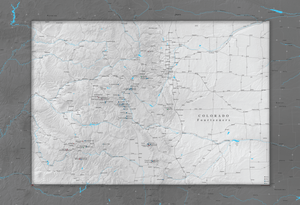Colorado Fourteeners - Push Pin Map - Pin Trail Maps