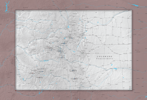 Colorado Fourteeners - Push Pin Map - Pin Trail Maps