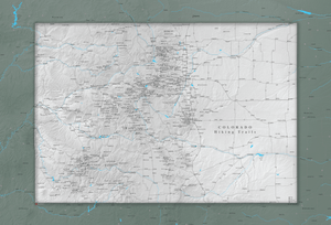 Colorado Hiking Trails - Push Pin Map - Pin Trail Maps