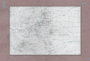 Colorado Hiking Trails - Push Pin Map - Pin Trail Maps
