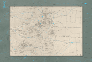 Colorado Hiking Trails - Push Pin Map - Pin Trail Maps