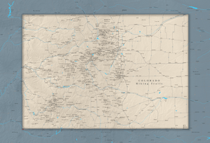 Colorado Hiking Trails - Push Pin Map - Pin Trail Maps