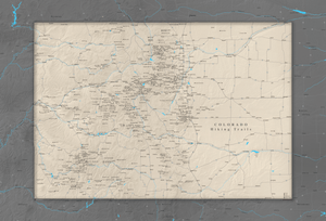 Colorado Hiking Trails - Push Pin Map - Pin Trail Maps